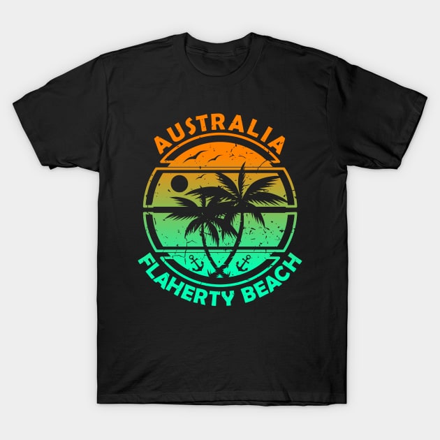 Flaherty Beach Australia, Yorke Peninsula, SA, Tropical Palm Trees, Ship Anchor - Summer T-Shirt by Jahmar Anderson